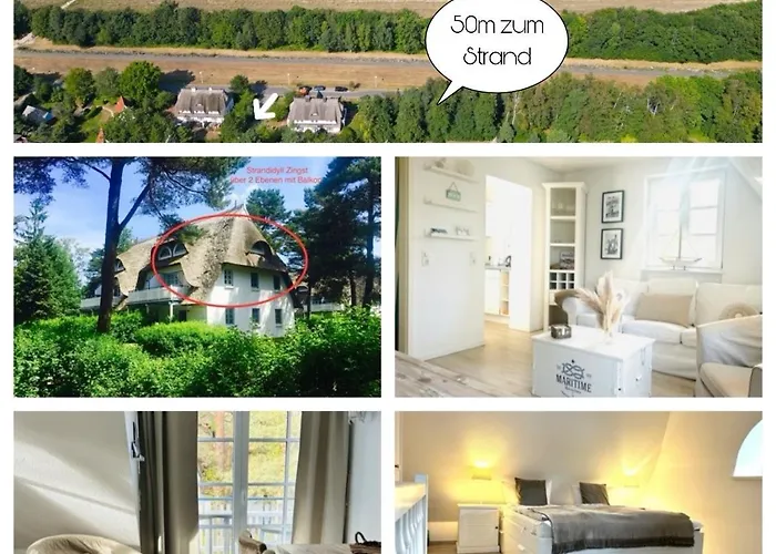 Maisonette-Fewo unter Reet, 50m zum Meer, Strandidyll Zingst